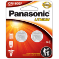 thumbnail image 1 of Panasonic CR1632 3V Long-Lasting Lithium Coin Cell Batteries, Child-Resistant, Standards-Compliant Packaging, 2-Pack, 1 of 5