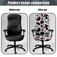 thumbnail image 4 of HELLHERO Cow Print Office Chair Covers Stretchable Decorative Gaming Chairs Slipcover Standard Size Desk Chair Cover Washable Pink, 4 of 7