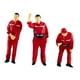 thumbnail image 2 of Figuras de personas de gasolinera en miniatura, 3 piezas, 1/64, esculturas humanas pintadas, regalo de simulación rojo, 2 of 9