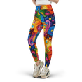 thumbnail image 2 of Lotusprinthandmade Psychedelic Colorful Graphic All-over Print Leggings XS-5XL (5XL), graphic print leggings, vibrant psychedelic leggings, colorful psychedelic leggings, 2 of 4