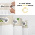 thumbnail image 5 of St. Patrick's Day No Hook Shower Curtain Waterproof,Bathroom Curtains with Snap in Liners and See Through Top Window,Spring Green Shamrock Botanical Beige Hotel Bathtub Curtains Shower 72"Wx78"L, 5 of 8