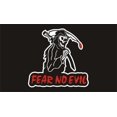 thumbnail image 1 of QIFEIHA FEAR NO EVIL GRIM REAPER Flag 3x5 Feet Banner Flag, 1 of 3