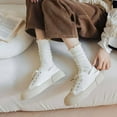 thumbnail image 5 of TELOLY 3Pairs Slouchy Socks for Women,Chic Solid Colors Boot Socks for Women,Fashionable Layering Style Thin Socks Women,Black, 5 of 5