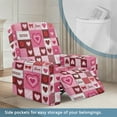thumbnail image 4 of Renewold Sofa Recliner Cover Heavy Duty Cover for Recliner 4 Pieces Washable Reclining Couch Slipcover Polyester Spandex Furniture Protector for Valentine's Day Decor, Heart Patchwork Pink, 4 of 8
