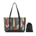 thumbnail image 7 of FORMRS Canvas Laptop Tote Bag for Women with 15.6" Computer Compartments Shoulder Handbag, Beige Geometric, 7 of 7