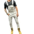 thumbnail image 1 of DuAnyozu Mens Denim Bib Overalls Jumpsuits Moto Biker Jeans, 1 of 4