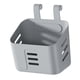 thumbnail image 4 of Organizador de cesta colgante de plástico reutilizable con gancho para ducha para baño y dormitorio gris, 4 of 9