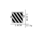 thumbnail image 2 of Gemelos Creative Striped para hombre, aleación, 1,6 cm × 1,6 cm, 2 of 3