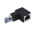 thumbnail image 2 of HUGFEGWE 2 Pack Rallonge Réseau RJ45, Angle Bas à 90 Degrés Ethernet LAN RJ45 Mâle à Femelle Adaptateur de Rallonge pour Cat5 Cat5e (RJ45 Duvet) CJ25311-4283, 2 of 5