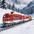 thumbnail image 3 of SALYWEE Track & Train Model Building Blocks Toy, Vintage Steam Passenger Train, Christmas Gift, Home Decorations, 3 of 10