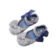 thumbnail image 3 of LNMQLPDBS Toddler Girl Shoes Glitter Sequins Bow Decoration Performance Dance Shoes for Girls Pearl Shining Kids Princess Shoes Dress Shoes for Party and Wedding Blue 31, 3 of 6