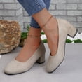 thumbnail image 2 of B91xZ Chaussures Plates Confortables en Cuir pour Femmes, Blanc 7, 2 of 5