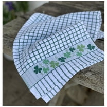Samuel Lamont Poli-Dri 3-Piece Kitchen Tea Towel Set Shamrock 100% Cotton Ultra Absorbent