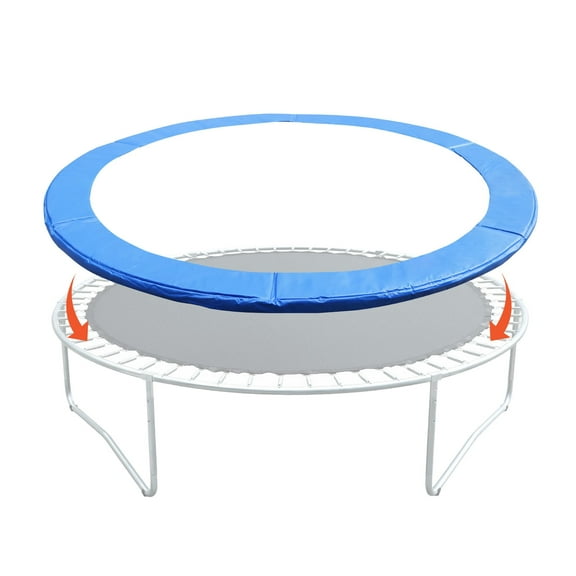 Aoodor Trampoline Safety Pad Replacement 8FT, Universal Waterproof Trampoline Spring Cover for Round Frame, Blue
