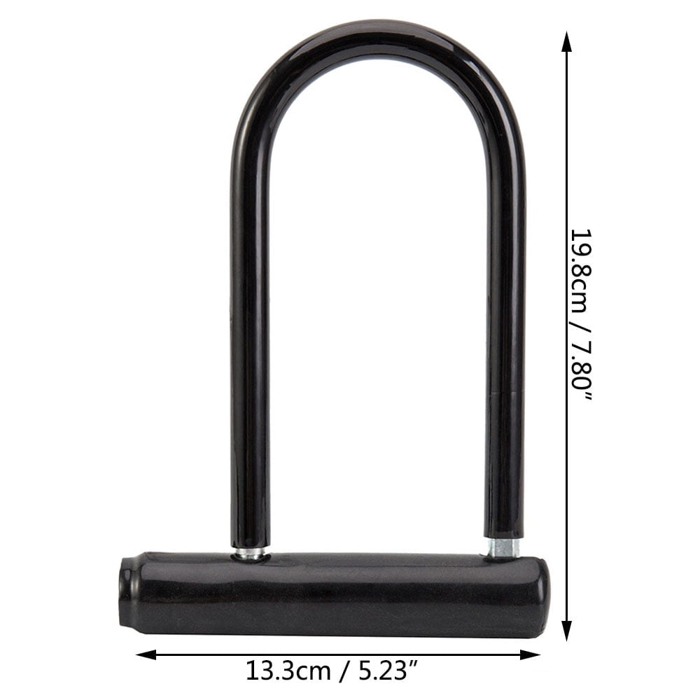 Bike U-Lock Heavy Duty Bicycle Locks Anti Theft Bicycle Secure Locks with Keys and Mounting Bracket for Electric Scooter Mountain Bikes Road Bicycles Doors