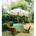 thumbnail image 2 of Vargottam Indoor/OutdoorRoundTablecloth 58 InchTablecloth with Umbrella Hole & Zip- Waterproof TableCloth TableCovers for Backyard Table -Teal Blue & Yellow, 2 of 7