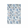 thumbnail image 1 of Marine Hanging Pocket Organizer, Sea Travel Elements Anchor Starfish Sailboat Seashell Nautical Marine Lifestyle, Printed Polyester Storage Bag with Pockets, 14" x 20", Sky Blue, 1 of 2