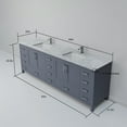 thumbnail image 6 of Lexora Home Jacques 84" Vanity Cabinet in Dark Gray, 6 of 8