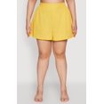 thumbnail image 3 of Womens Plus Size Chic High Waisted Textured Knit Shorts, 3 of 4