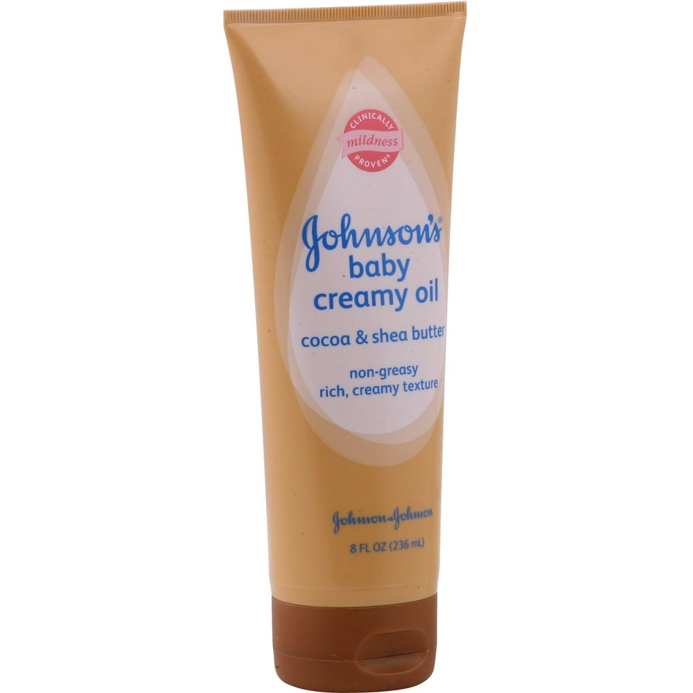 JOHNSON'S Baby Creamy Oil, Cocoa & Shea Butter 8 oz