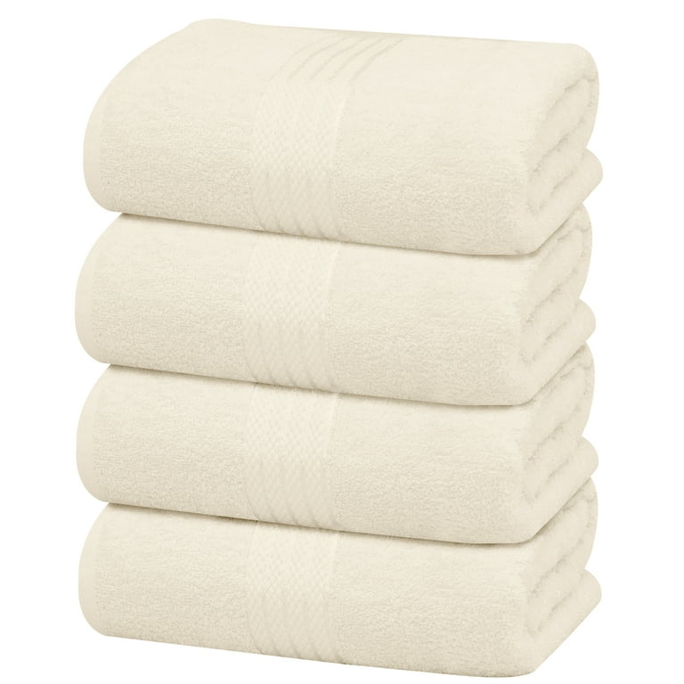 Extra Large Bath Towels 100% Cotton 27X54, 4 Bath Towel Set, Soft Quick  Dry