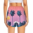 thumbnail image 4 of Goofa Beach with Palm Trees Printed Women 2 in 1 Running Shorts,Quick Dry Athletic Workout Shorts,High Waisted Athletic Shorts with Liner Pockets-Medium, 4 of 9