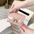 thumbnail image 6 of ID Short Wallet with Hit Color and Bow Tie Design Multifunctional Purse featuring Multiple Card Slots Clutch and Phone Bag for Women Pink,One Size, 6 of 9