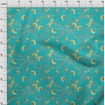 thumbnail image 3 of oneOone Cotton Silk Turquoise Green Fabric Leaves & Flower Floral Sewing Material Print Fabric By The Yards 42 Inches Wide, 3 of 4
