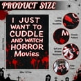 thumbnail image 3 of Horror Movie Gifts Christmas Horror Movie Blanket 50"x60" Throw Blanket Scary Nightmare Plush Warm Black Red for Home Christmas Decor Sofa Couch Bed, 3 of 6
