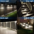 thumbnail image 5 of Otdair Solar Deck Lights, 16 Solar Step Lights Waterproof LED Solar Stair Lights, Outdoor Solar Fence Lights for Deck, Stairs, Step, Yard, Patio, and Pathway, 5 of 14