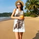 thumbnail image 3 of Fotbe C Vestido de Verano sin Mangas para Mujer – Vestido Midi Línea A, Estilo Camiseta Floral, Vestido Playero Casual y Fluido, 3 of 7