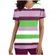 thumbnail image 1 of Vestido Corto para las Mujeres con Cuello en V Imprimir Manga Corta Bolsillo Enfermera Top, Poliéster Ligero para el Hogar Diario Y Desgaste Casual, 1 of 1