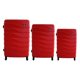 thumbnail image 4 of Set de 3 Maletas Check In ABS Ondeadas Candado 4 Ruedas Rojo Unitalla, 4 of 9
