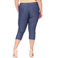 thumbnail image 3 of Moa Collection Women's Plus Size Slim Fit Pocket Jeggings Capri Pants for Everyday Wear, 3 of 6