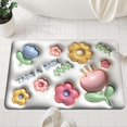 thumbnail image 5 of Alfombrilla de baño antideslizante con diseño floral de 40 x 60 cm, alfombrilla de baño, alfombrilla antideslizante, alfombrilla de baño de diatomita, alfombrilla de suelo 3D Vision para ducha, baño e, 5 of 5