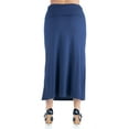 thumbnail image 2 of 24seven Comfort Apparel Plus Size Comfortable Foldover Maxi Skirt, 2 of 4