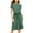 Green summer dress for women, variant on Wycnly Summer Dresses for Women Elastic Waist Fashion Pocket Slit Hem Midi Dresses Short Sleeve Round Neck Polka Dot Print Knee-Length 2024 Casual Dress Green s Under $5