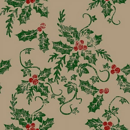 Springs Creative Burlap Print Christmas