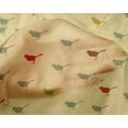 thumbnail image 3 of oneOone Silk Tabby Fabric Artistic Bird Print Sewing Fabric BTY 42 Inch Wide, 3 of 4