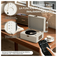 thumbnail image 2 of Reproductor De Cd De Cuero Recargable Con Altavoces Blanco, 2 of 5