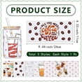 thumbnail image 2 of 5 Sheets Coffee Transfer Stickers for Glass Cups Rub on Transfers Decal UV DTF Cup Wrap Transfer PVC Waterproof Coffee Cups Drink Stickers Decals for DIY Furniture Crafts 9.44x4.33Inch, 2 of 6