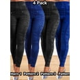 thumbnail image 1 of FASHIONWT Women High-Rise Faux Denim Jeans Skinny Stretchy Leggings Jeggings Packs, 1 of 2