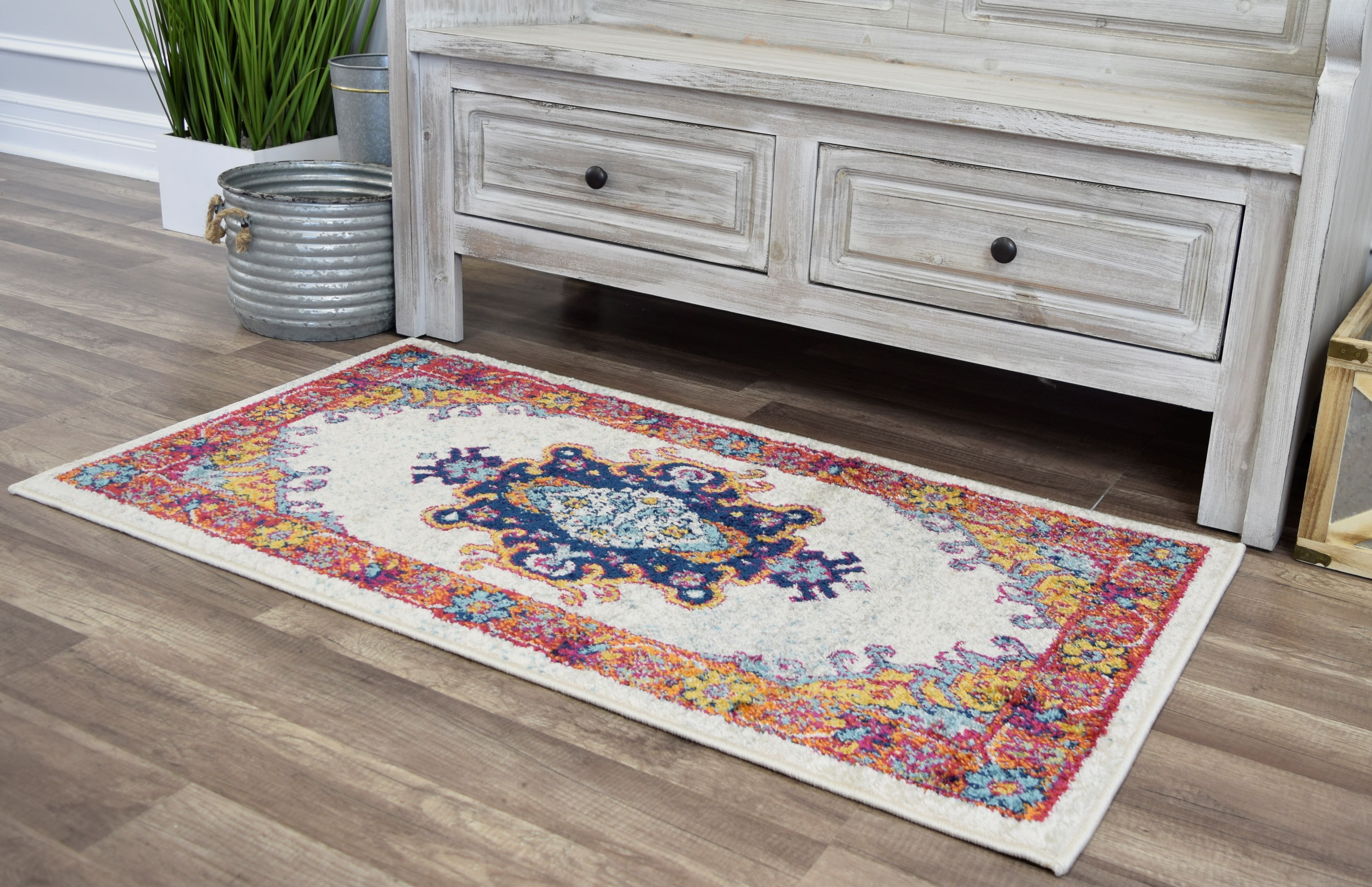 Rugs America Marrakesh Collection Juno MK10A Vintage Transitional Area Rug 2'2"x4'0"