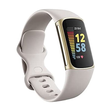 【中古】Fitbit Fitbit Charge 5 ルナホワイト/ソフトゴールド ステンレススチール ワンサイズ FB421GLWT-FRCJK【新宿2】保証期間１ヶ月【ランクB】