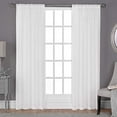 thumbnail image 4 of Exclusive Home Curtains Belgian Textured Linen Look Jacquard Sheer Rod Pocket Curtain Panel Pair, 50x84, Winter White, 4 of 5