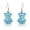 Blue, variant on Goldtone and Rainbow Hematite Leverback Cone Dangle Earrings