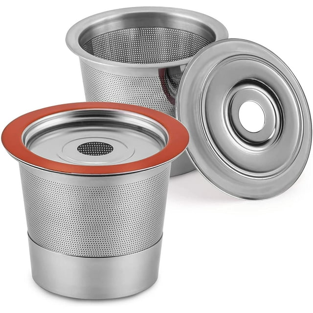 Filtres de Dosettes de Café K Réutilisables pour Keurig 1.0 et 2.0 Cafetières à une Tasse, K-cups Universels Rechargeables, Filtre Keurig, Kcup Réutilisable, Filtre Réutilisable K-cups (2)