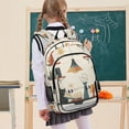 thumbnail image 7 of FORMRS Unisex School Backpack 17" Student Travel Bag with Laptop Compartment, Cats Reading Pattern, 7 of 7
