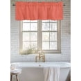 thumbnail image 6 of Solid Color Coral Red Valances for Windows,Rod Pocket Valance for Kitchen Bedroom Bathroom Living Room, Minimalist Style Window Valance Curtain Farmhouse Home Decor Short Curtains 42x18in, 6 of 9