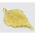 thumbnail image 4 of Real Leaf PENDANT with Chain BIRCH Dipped in 24K Yellow Gold Necklace, 4 of 6